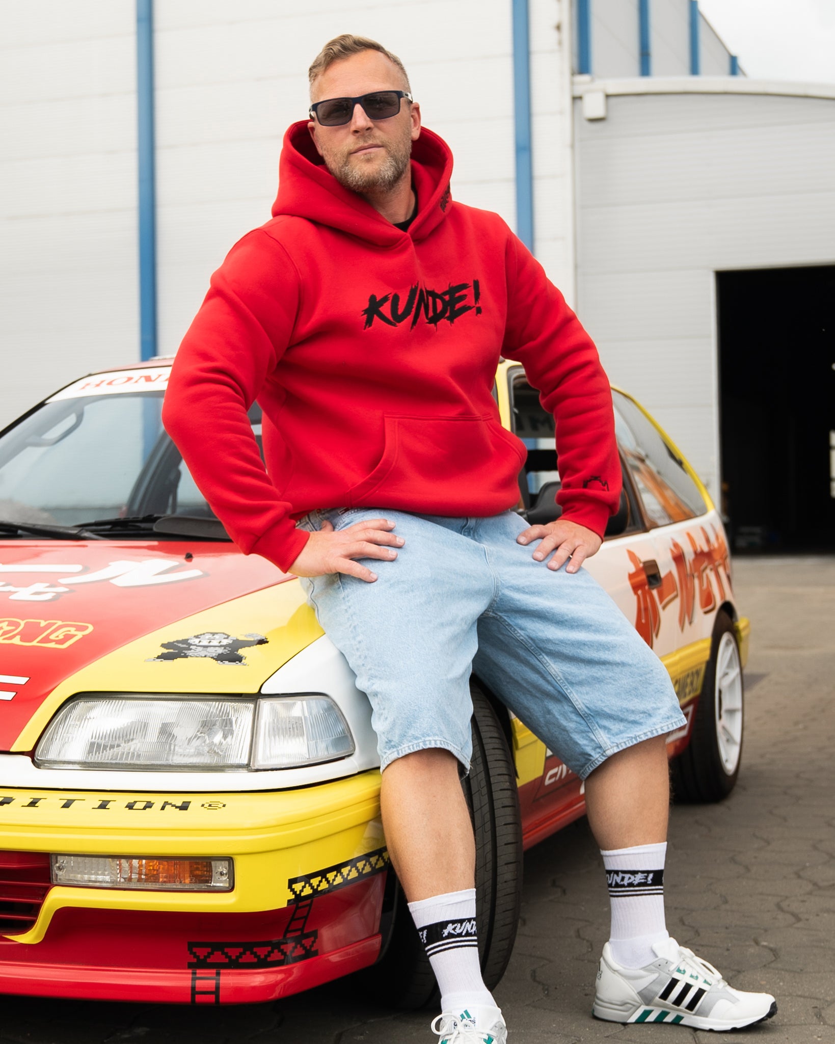 "KUNDE!" Hoodie Rot - Regular
