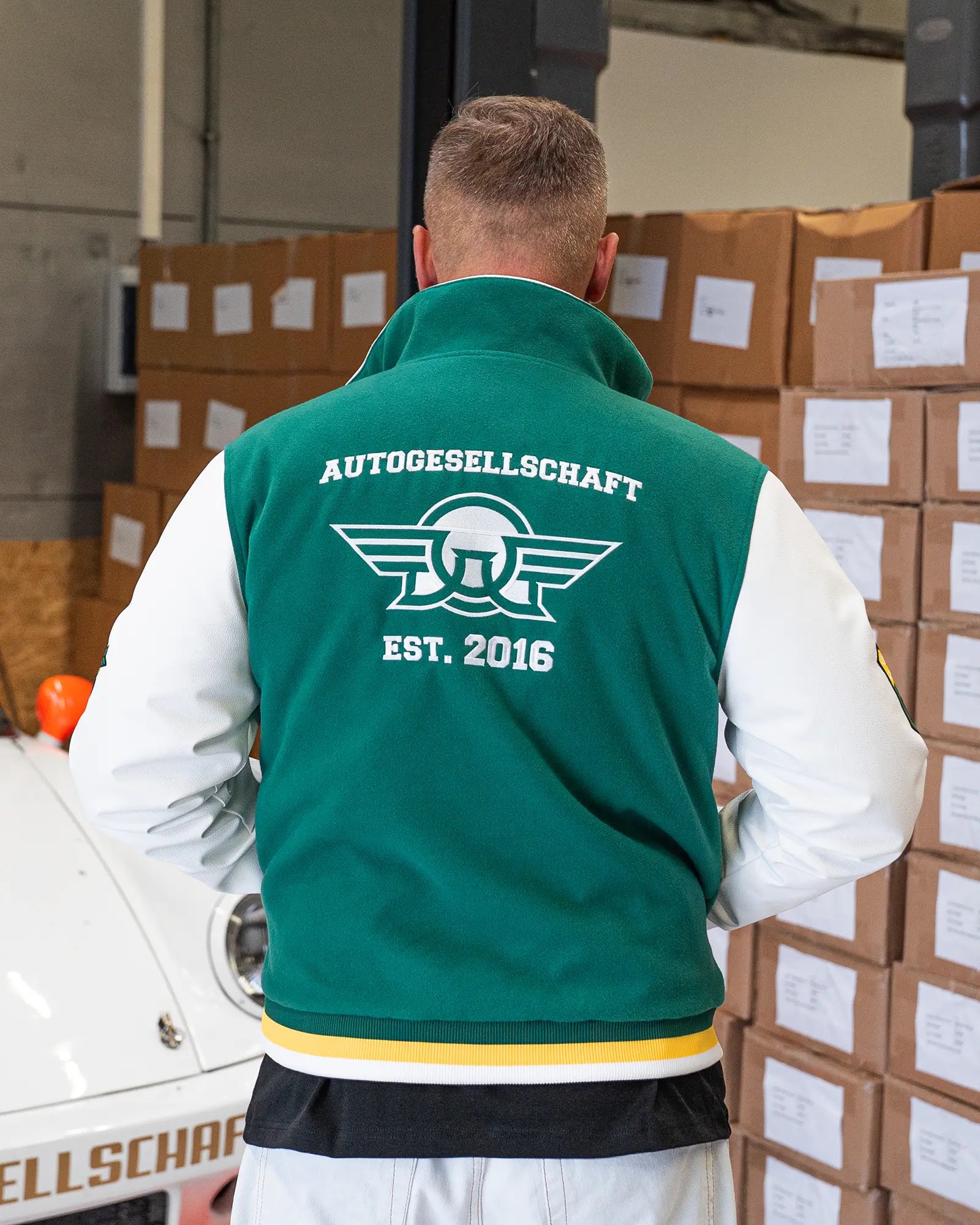 Collegejacke - Kunde Wiesengrün