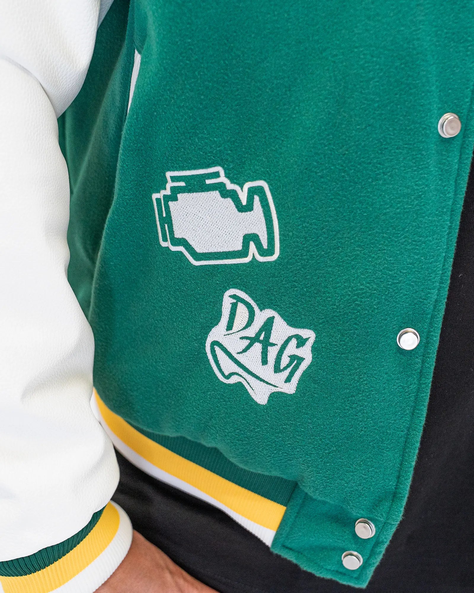 Collegejacke - Kunde Wiesengrün