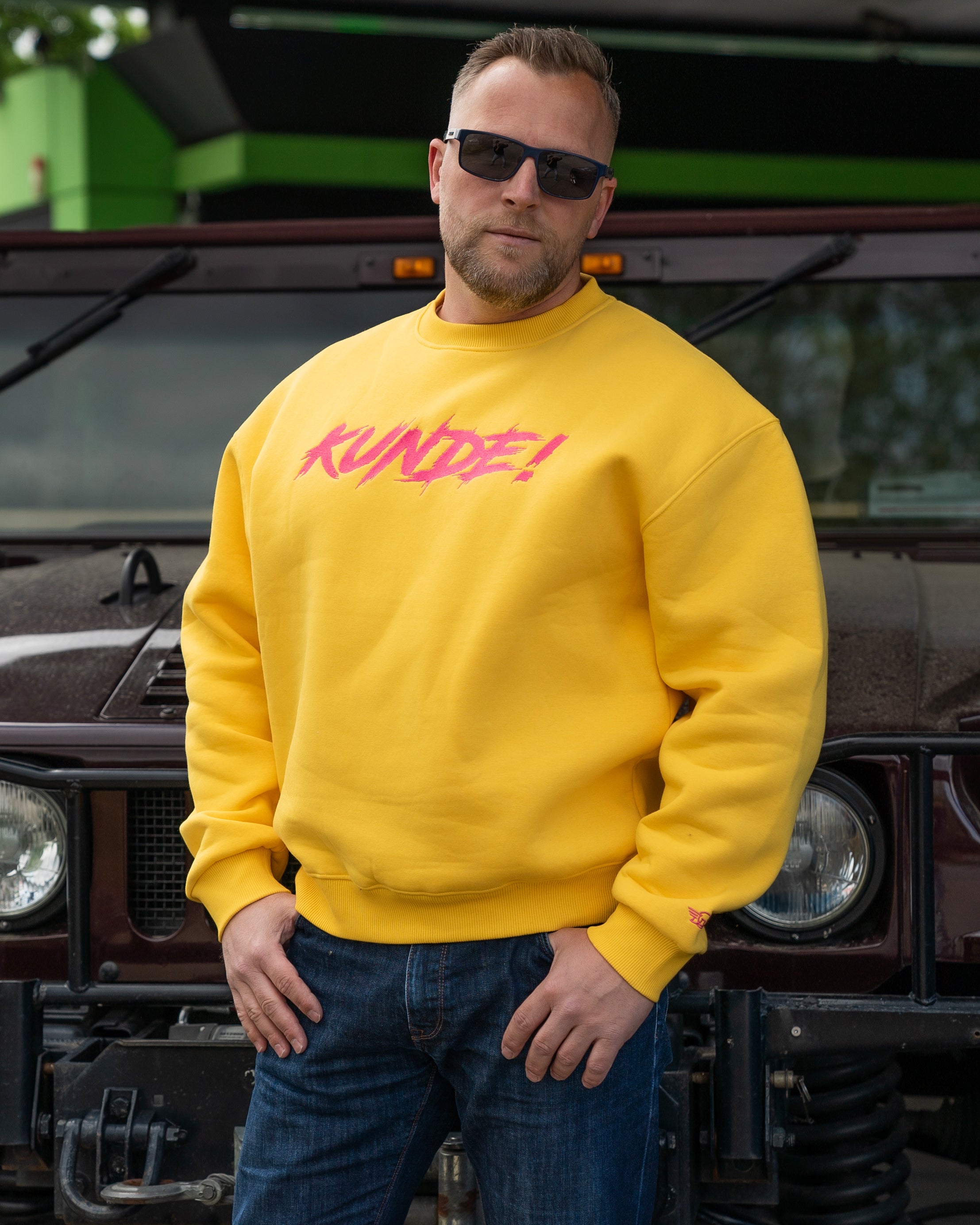 "KUNDE!" Crewneck Gelb