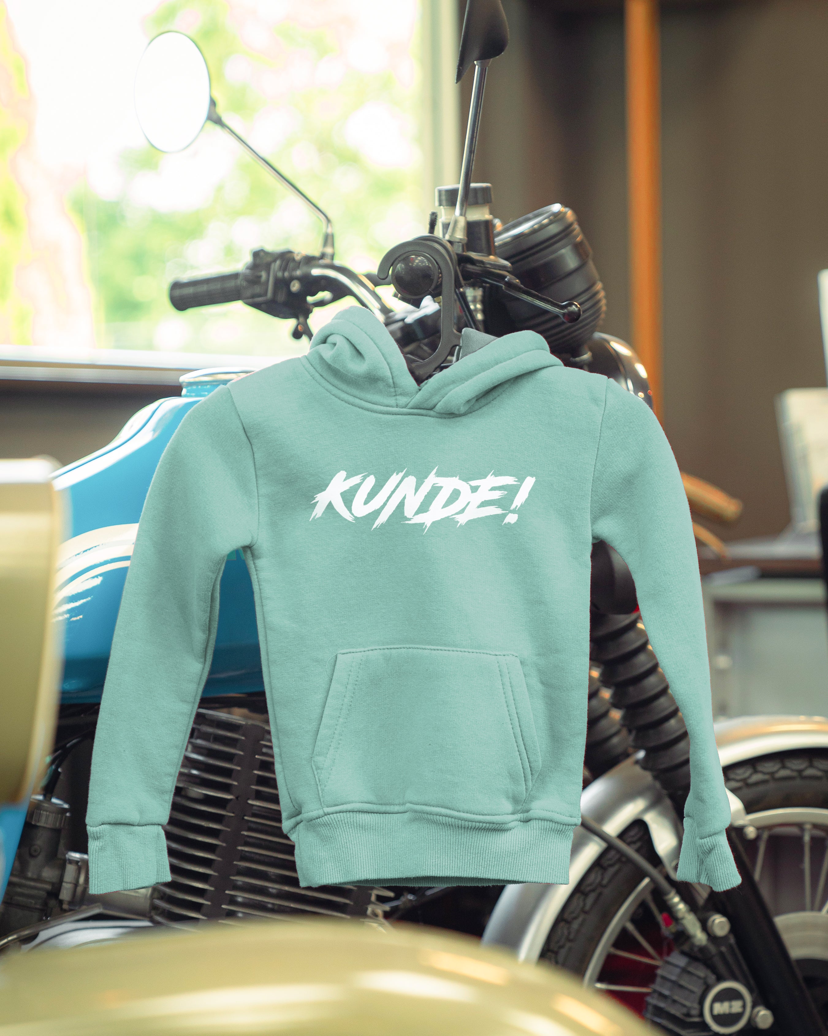KINDER HOODIE - "KUNDE!" Mint