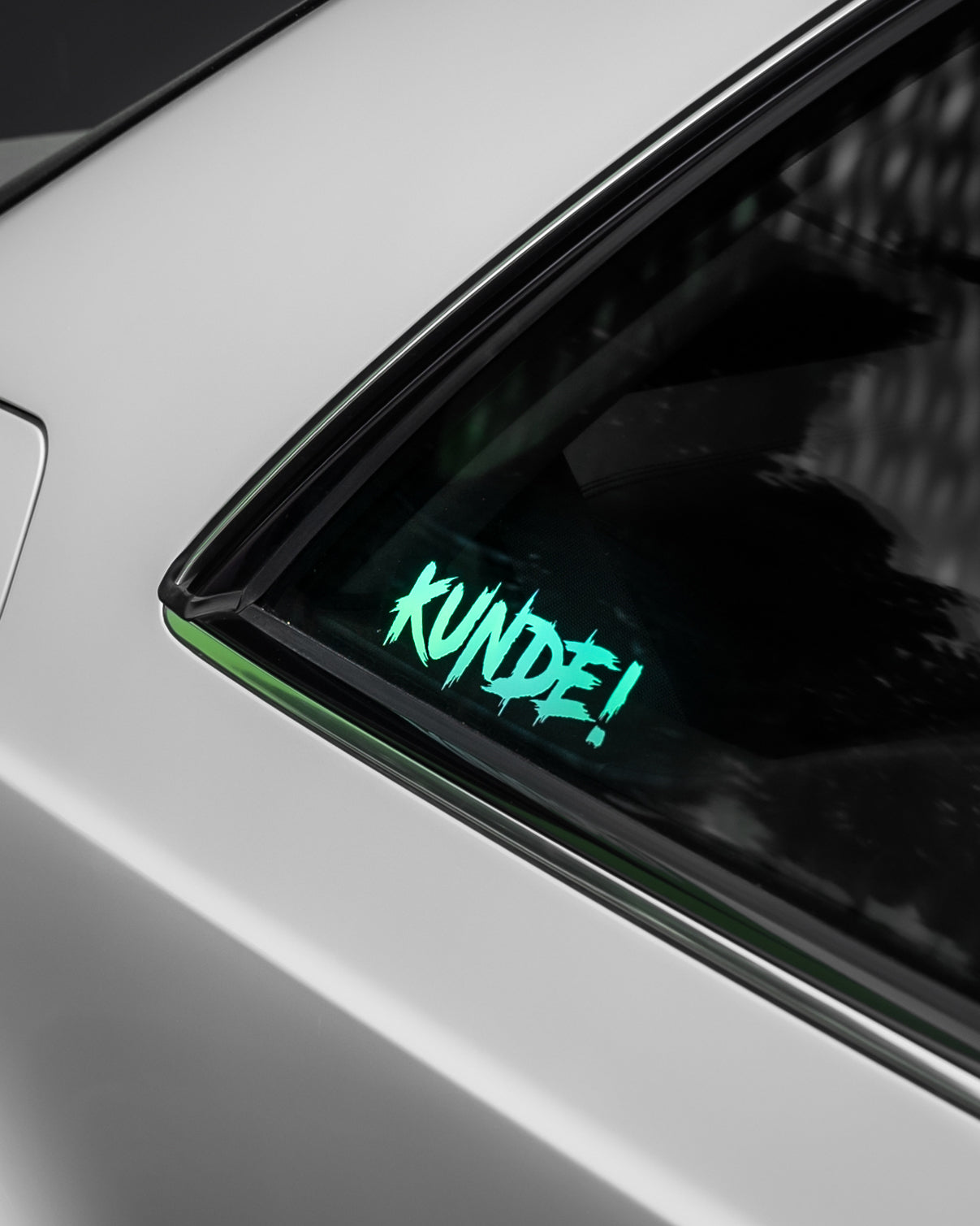 "Kunde!" Sticker Chrom Oilslick