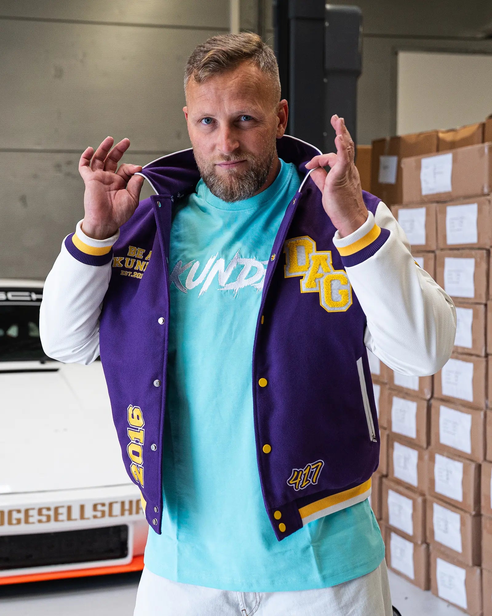 Collegejacke - DAG Violett