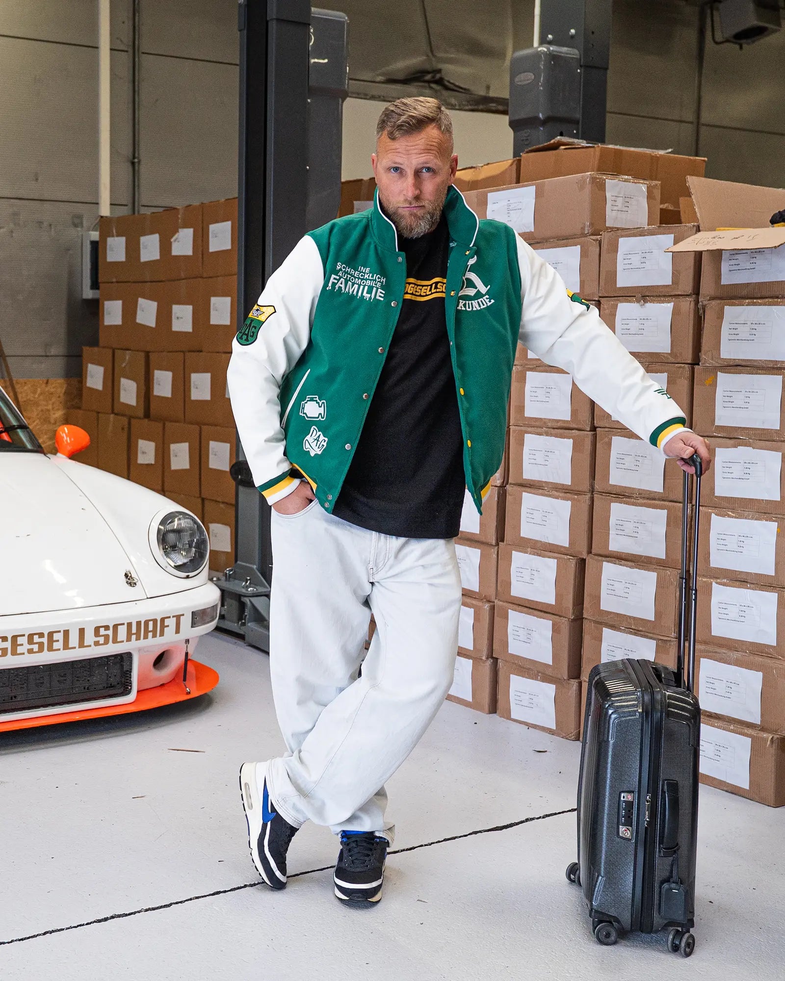 Collegejacke - Kunde Wiesengrün