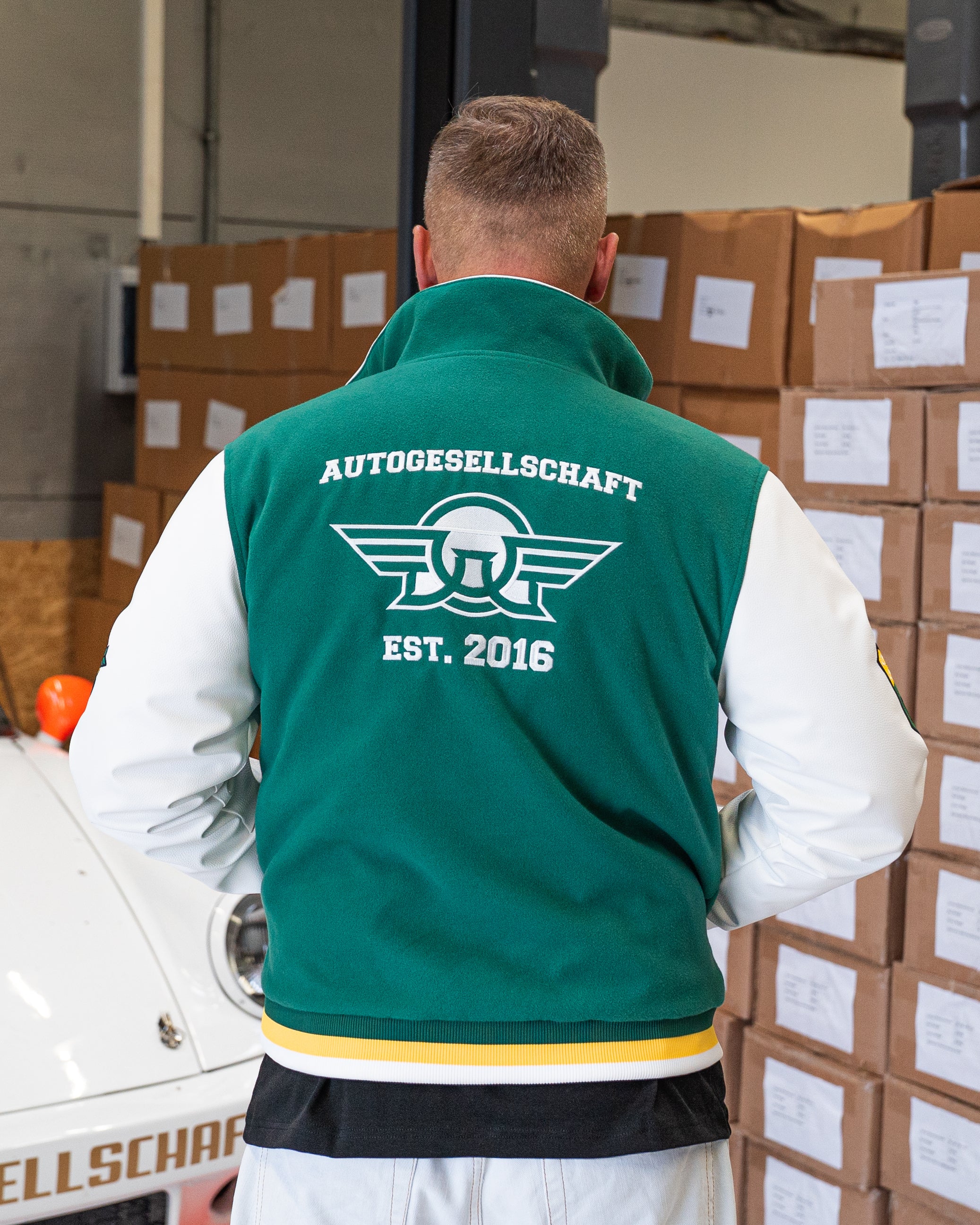 Collegejacke Wiesengrün