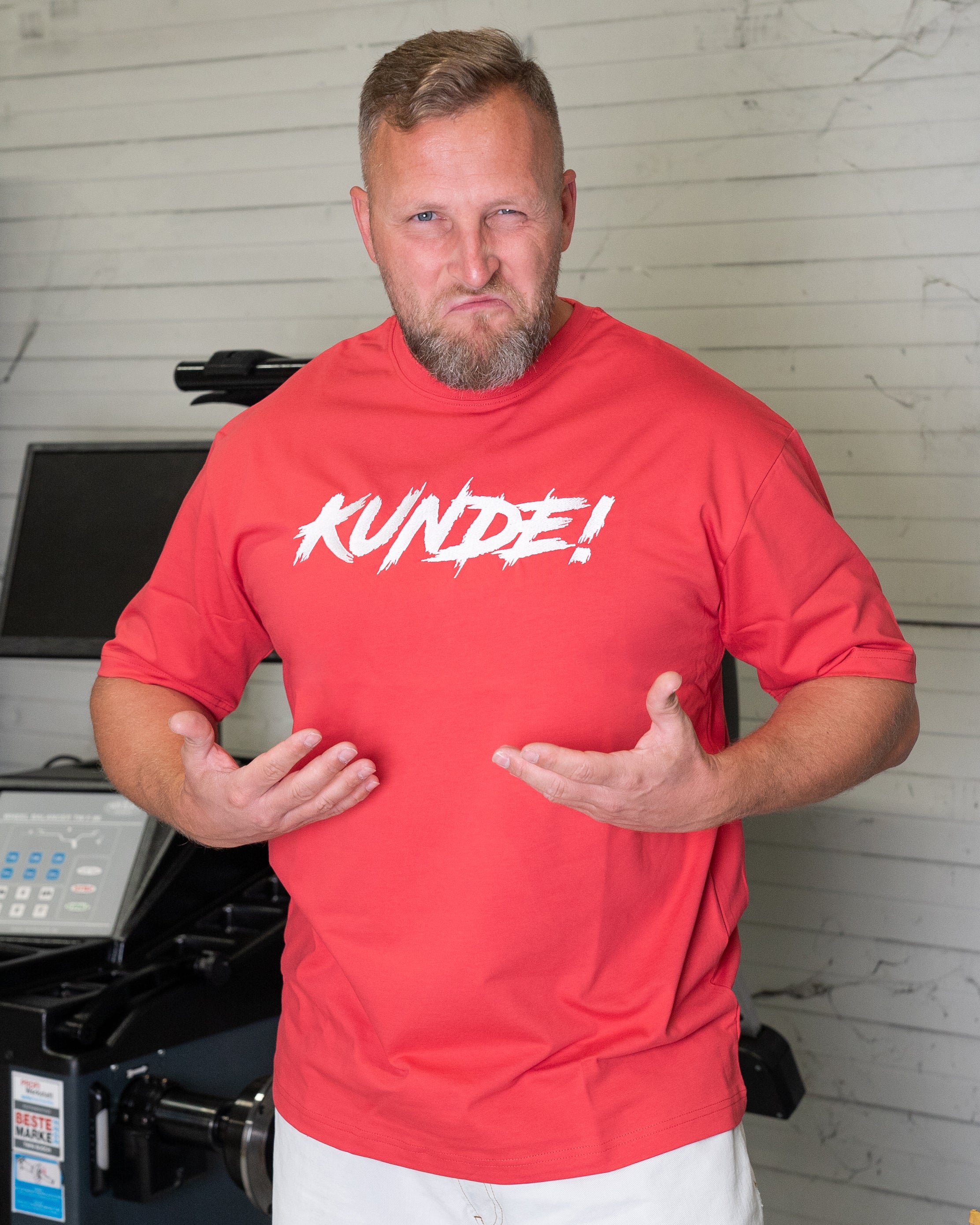 "KUNDE!" Oversize Himbeere